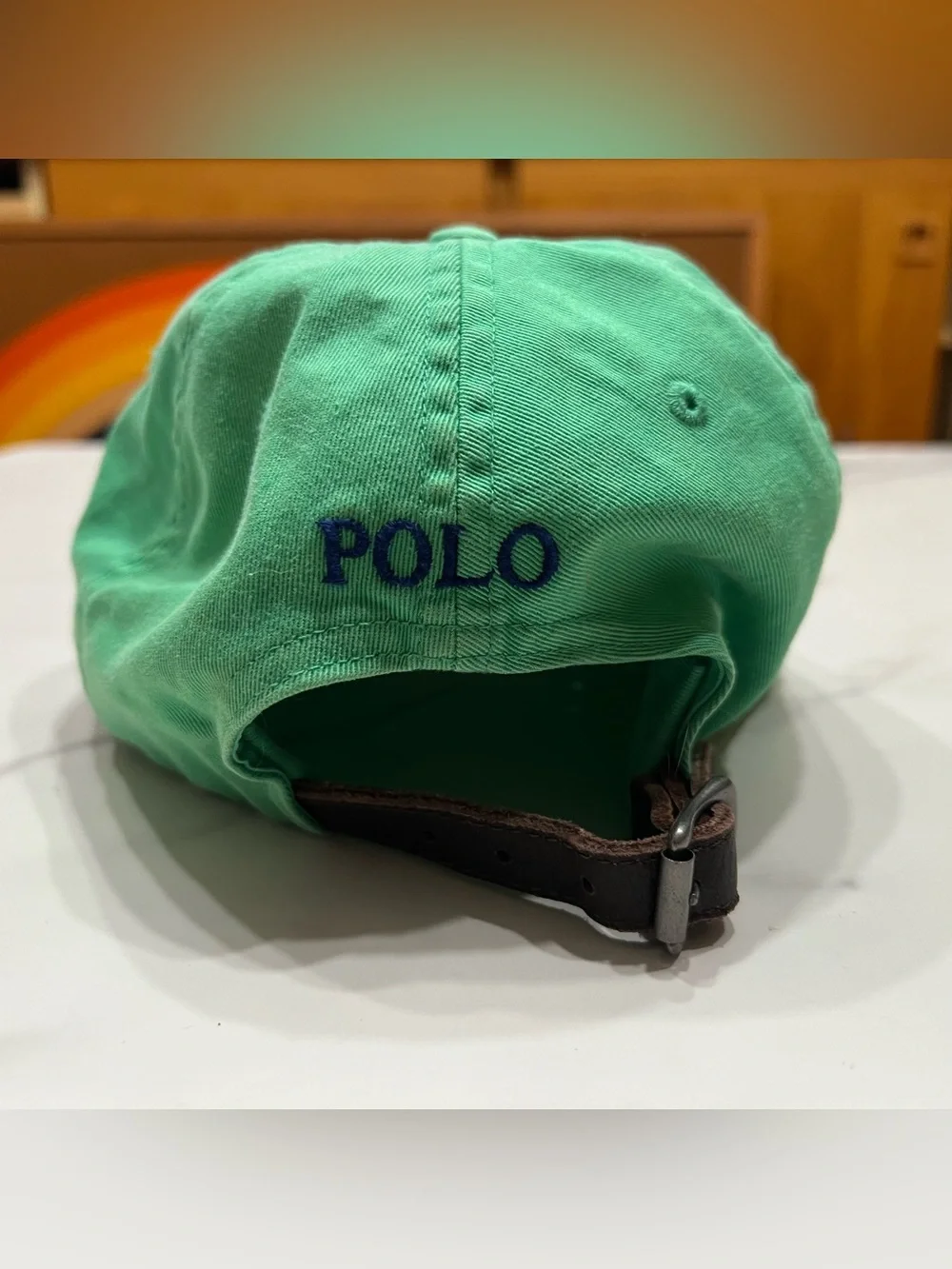Polo Ralph Lauren Classic Logo Baseball Cap Hat Green Navy Pony Cotton Chino OS